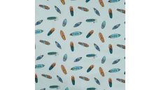 Cotton/EA Jersey Print - Surfboards, Baby Blue