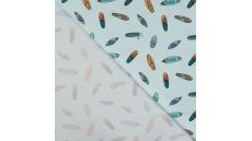 Cotton/EA Jersey Print - Surfboards, Baby Blue