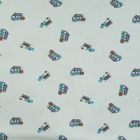Cotton/EA Jersey Print - Surf Van, Baby Blue