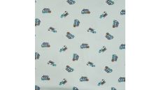 Cotton/EA Jersey Print - Surf Van, Baby Blue