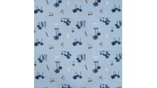 Cotton/EA Jersey Print - Beach, Baby Blue