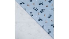 Cotton/EA Jersey Print - Beach, Baby Blue
