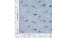 Cotton/EA Jersey Print - Sharks Sketchy, Baby Blue
