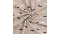 Cotton/EA Jersey Print - Sharks, Sand