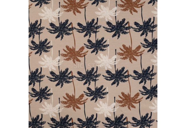 Cotton/EA Jersey Print - Palm, Sand