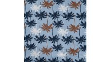 Cotton/EA Jersey Print - Palm, Baby Blue