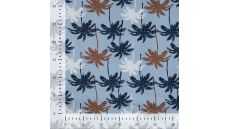 Cotton/EA Jersey Print - Palm, Baby Blue