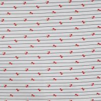 Cotton/EA Jersey Print - Cherries, Red