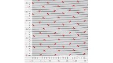 Cotton/EA Jersey Print - Cherries, Red