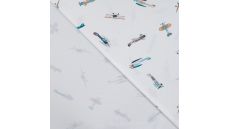 Cotton/EA Jersey Print - Vintage Airplanes, Off White