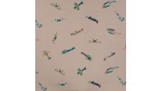 Cotton/EA Jersey Print - Vintage Airplanes, Sand
