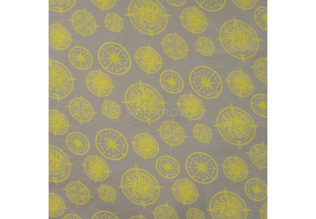 Cotton/EA Jersey Print - Compass, Khaki