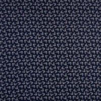 Cotton Poplin Print - Ilex, Navy