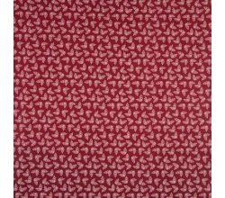 Cotton Poplin Print - Ilex, Red