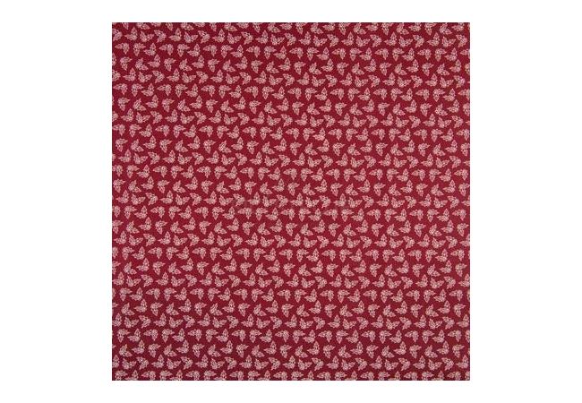 Cotton Poplin Print - Ilex, Red