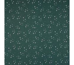 Cotton Poplin Print - Stars, Green