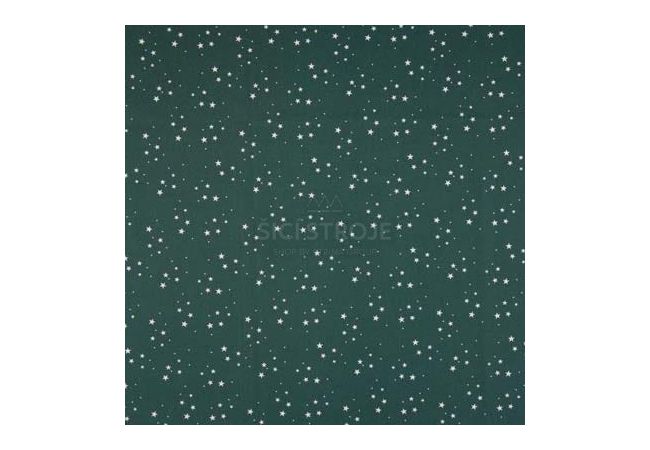 Cotton Poplin Print - Stars, Green