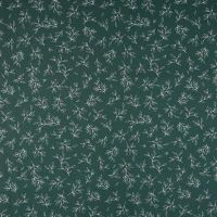 Cotton Poplin Print - Leaves, Green