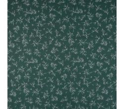 Cotton Poplin Print - Leaves, Green