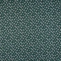 Cotton Poplin Print - Full Small Leaves, Green