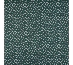 Cotton Poplin Print - Full Small Leaves, Green