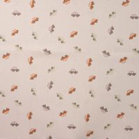 Cotton Poplin Print - Cars, Sand