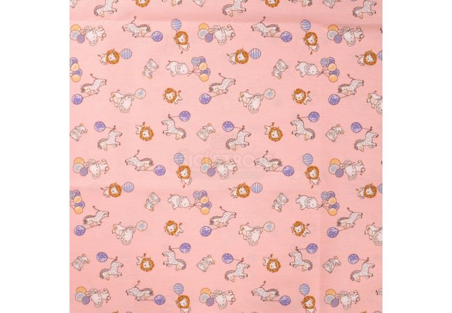 Cotton Poplin Print - Hello Little One, Baby Rose