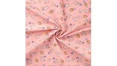 Cotton Poplin Print - Hello Little One, Baby Rose
