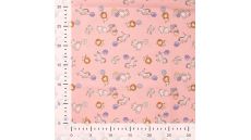 Cotton Poplin Print - Hello Little One, Baby Rose