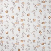 Cotton Poplin Print - Hello Little One, Off White
