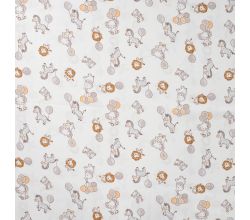 Cotton Poplin Print - Hello Little One, Off White