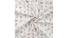 Cotton Poplin Print - Hello Little One, Off White