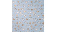 Cotton Poplin Print - Hello Little One, Baby Blue