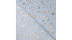 Cotton Poplin Print - Hello Little One, Baby Blue