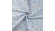 Cotton Poplin Print - Hello Little One, Baby Blue