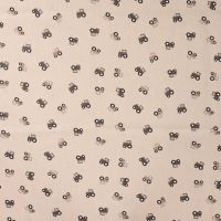 Cotton Poplin Print - Tractor, Sand