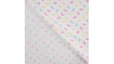 Cotton Poplin Print - Macaroons, Ecru