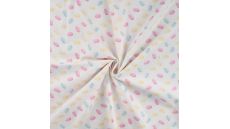 Cotton Poplin Print - Macaroons, Ecru