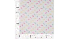 Cotton Poplin Print - Macaroons, Ecru