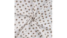 Cotton Poplin Print - Pretzels, Ecru