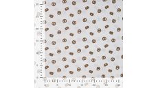 Cotton Poplin Print - Pretzels, Ecru