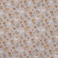 Cotton Poplin Print - Birds, Sand