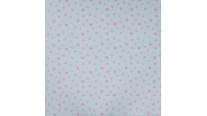 Cotton Poplin Print - Little Hearts, Baby Blue