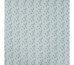 Cotton Poplin Print - Little Flowers, Baby Blue