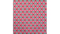 Cotton Poplin Print - Retro, Fuchsia