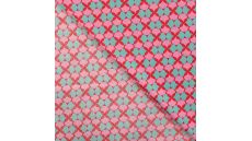 Cotton Poplin Print - Retro, Fuchsia