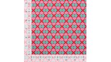 Cotton Poplin Print - Retro, Fuchsia