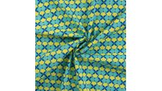 Cotton Poplin Print - Retro, Emerald