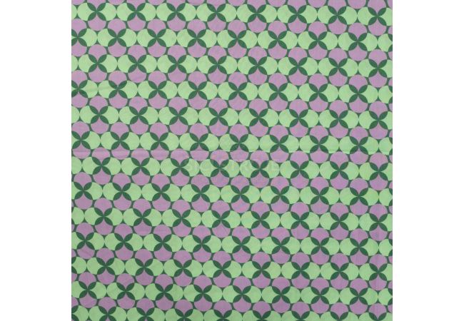 Cotton Poplin Print - Retro, Violet