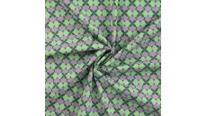 Cotton Poplin Print - Retro, Violet